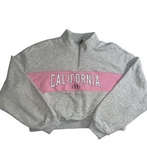 DIVIDED CROP SWEAT SHIRT (L)